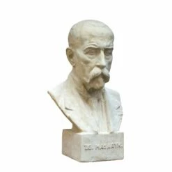 Staatspräsident Der Tschechoslowakai T.G. Masaryk - Büste Aus Steinguss - Tomas