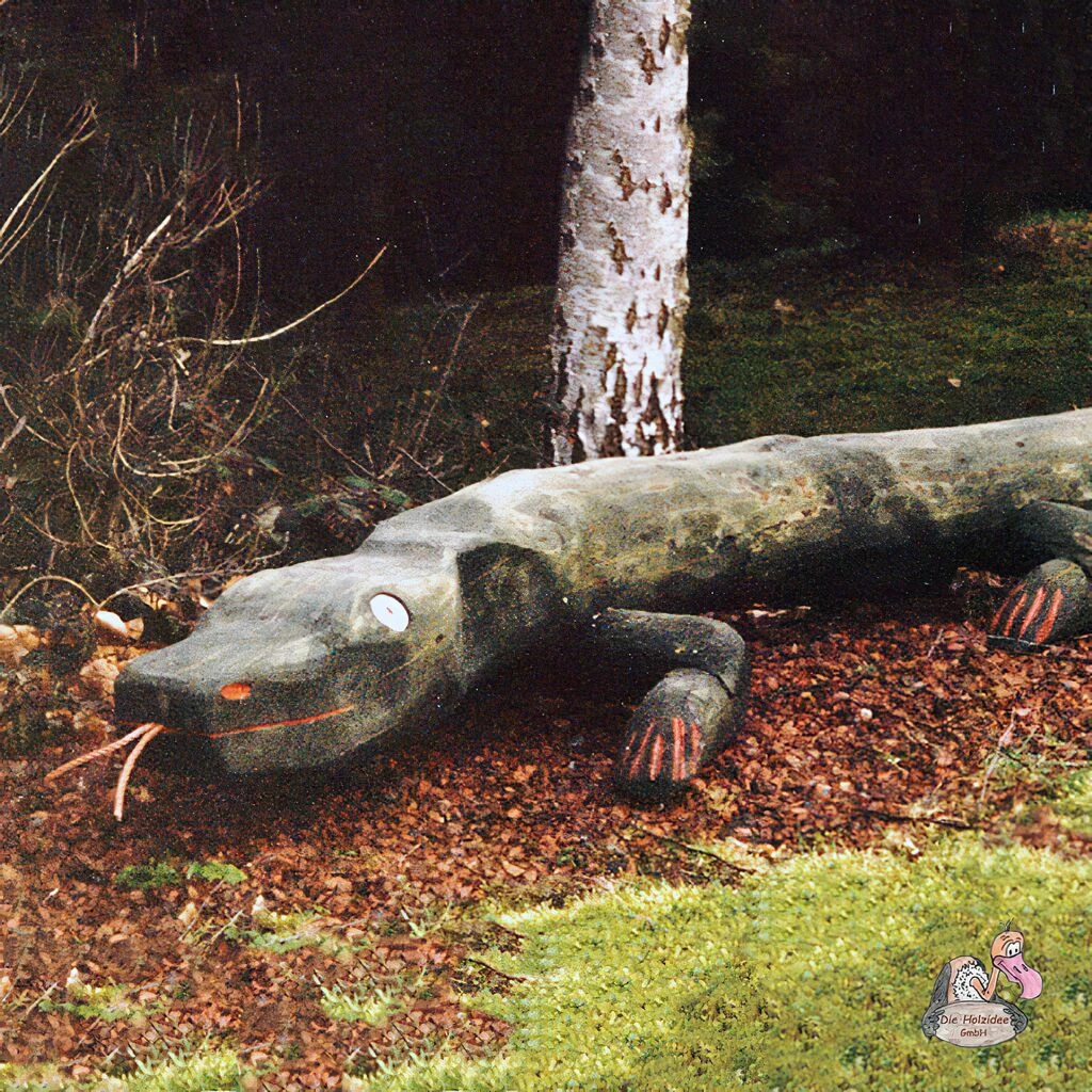 Stabile Waran Holzfigur Zum Sitzen Oder Balancieren Für Kinder - Waran Wawa 3 Stabile Waran Holzfigur Zum Sitzen Oder Balancieren Für Kinder - Waran Wawa