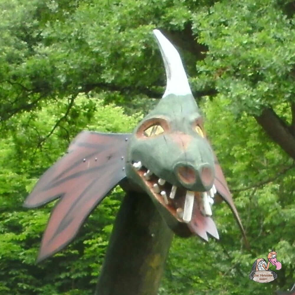 Stabiler Holzdrache Für Den Kinderspielplatz Zum Klettern - Drache Fumer 4 Stabiler Holzdrache Für Den Kinderspielplatz Zum Klettern - Drache Fumer – Bild 2