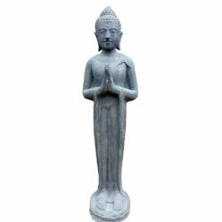 Stehende Buddha Skulptur Aus Steinugss Für Den Garten - Meridiem -Outlet GARTENTRAUM Store stehende buddha skulptur aus steinugss fuer den garten meridiem3