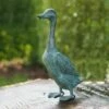 Stehende Enten Bronze Figur Für Den Garten - Ente Quak