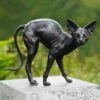Stehende Katzenstatue Aus Bronze - Lebensgroße Nacktkatze - Sphinxkatze Minka