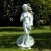 Stehende Steinguss Gartenstatue - Venus Auf Muschel - Belle -Outlet GARTENTRAUM Store stehende steinguss gartenstatue venus auf muschel belle