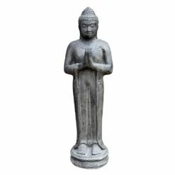 Stehender Buddha Aus Steinguss Mit Begrüßungsgeste - Initus