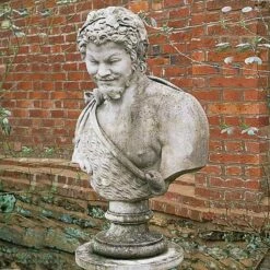 Stein Büste Gott Des Weines - Bacchus