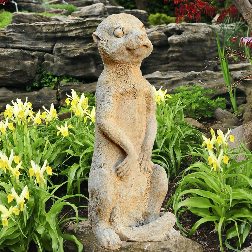 Steinfigur Mit Erdmännchen - Zula 3 Steinfigur Mit Erdmännchen - Zula