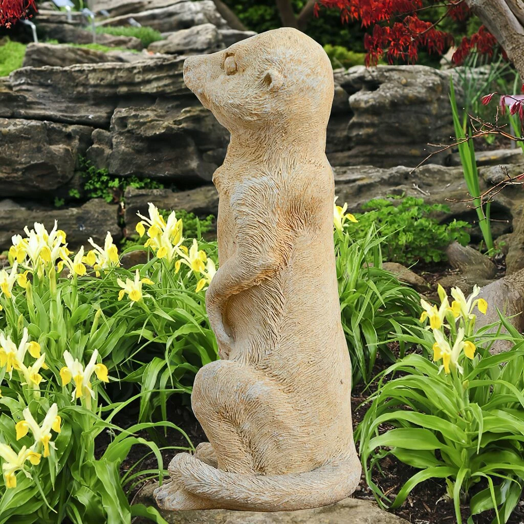 Steinfigur Mit Erdmännchen - Zula 4 Steinfigur Mit Erdmännchen - Zula – Bild 2