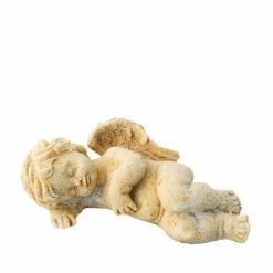 Steinfigur Träumender & Schlafender Engel - Adela