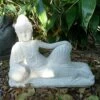 Steinguss Buddha Liegend In Heller Ausführung - Ganamena -Outlet GARTENTRAUM Store steinguss buddha liegend in heller ausfuehrung ganamena