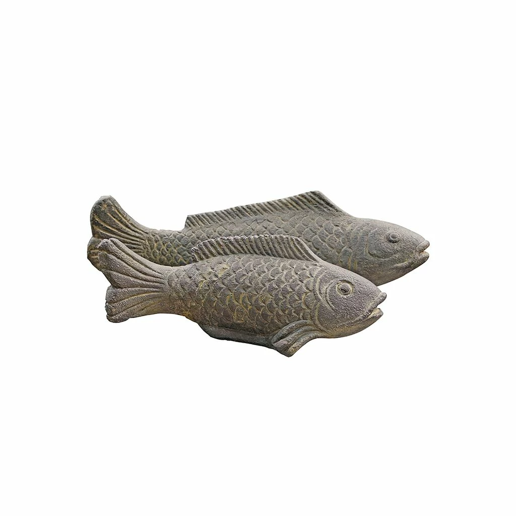 Steinguss Fisch Auf Kleinem Sockel Als Gartendeko - Masu 3 Steinguss Fisch Auf Kleinem Sockel Als Gartendeko - Masu