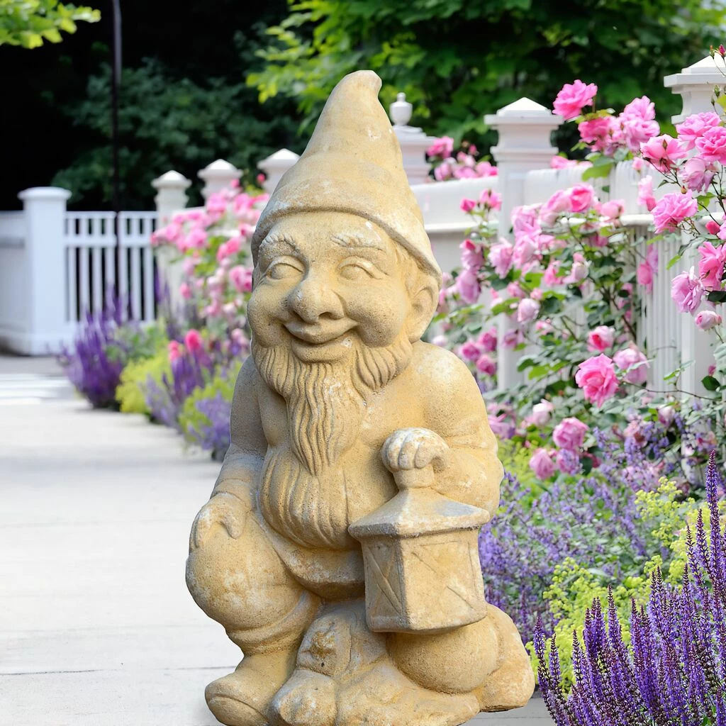 Steinguss Garten Zwerg Mit Laterne - Hieronymus 3 Steinguss Garten Zwerg Mit Laterne - Hieronymus