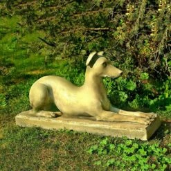 Steinguss Hundefigur Für Den Garten Oder Hauseingang - Gianni