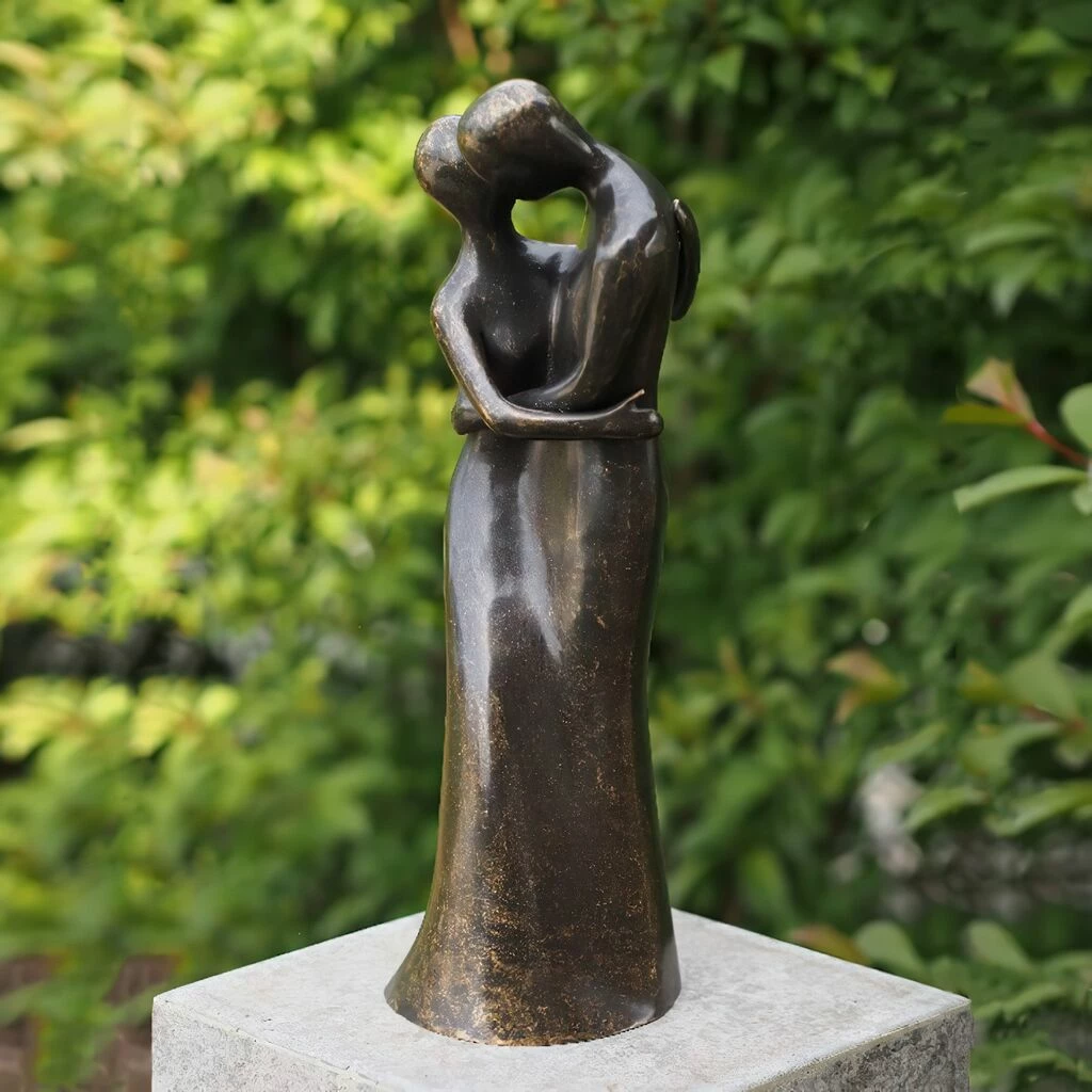 Stilistische Paarskulptur Bronze - Liebende - Parmico 3 Stilistische Paarskulptur Bronze - Liebende - Parmico