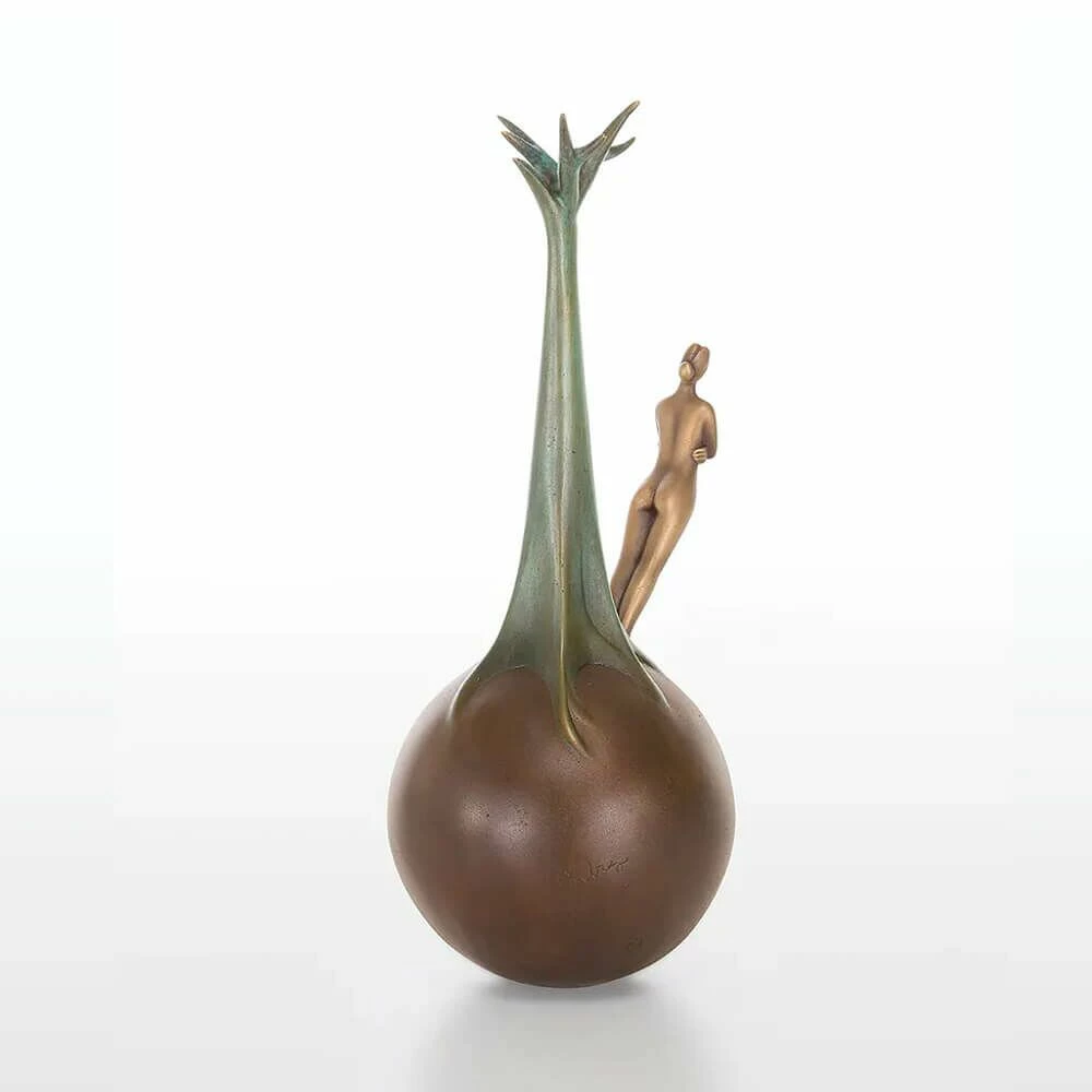 Stilvolle Bronzedekoration - Frauenfigur Auf Weltkugel - Bellerophon 4 Stilvolle Bronzedekoration - Frauenfigur Auf Weltkugel - Bellerophon – Bild 2