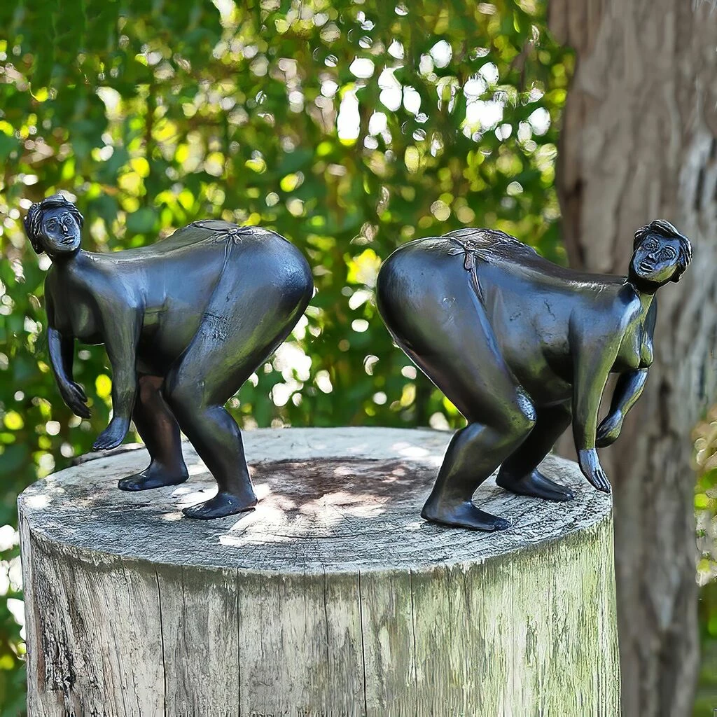 Stilvolle Frau Bronzeskulpturen Oppulent Im 2er-Set - Opana Set 3 Stilvolle Frau Bronzeskulpturen Oppulent Im 2er-Set - Opana Set