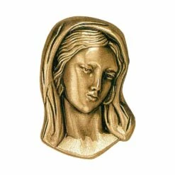 Stilvolles Bronze Garten Wandrelief Einer Madonna - Madonna Onana