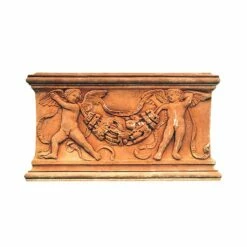 Terracotta Wandrelief Mit Engeln - Altobello