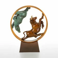 Tier Bronzeskulptur Aus Limitertem Handwerk - Bulle Und Bär Im Rad 9 Tier Bronzeskulptur Aus Limitertem Handwerk - Bulle Und Bär Im Rad -Outlet GARTENTRAUM Store tier bronzeskulptur aus limitertem handwerk bulle und baer im rad3