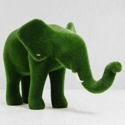 Topiary Elefant - Gartenskulptur Grün - GFK & Kunstrasen - Taru -Outlet GARTENTRAUM Store topiary elefant gartenskulptur gruen gfk kunstrasen taru3