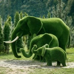 Topiary Elefant - Gartenskulptur Grün - GFK & Kunstrasen - Taru -Outlet GARTENTRAUM Store topiary elefant gartenskulptur gruen gfk kunstrasen taru7