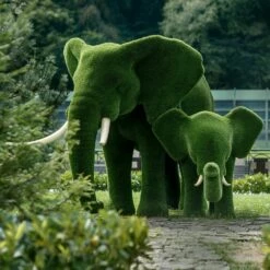 Topiary Elefant - Gartenskulptur Grün - GFK & Kunstrasen - Taru -Outlet GARTENTRAUM Store topiary elefant gartenskulptur gruen gfk kunstrasen taru8
