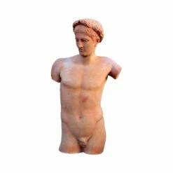 Torso Mann Garten Aktfigur Aus Terrakotta - Mainardi
