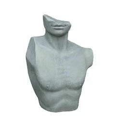 Torso Mann In Zement-Optik Aus Polystone - Uomo