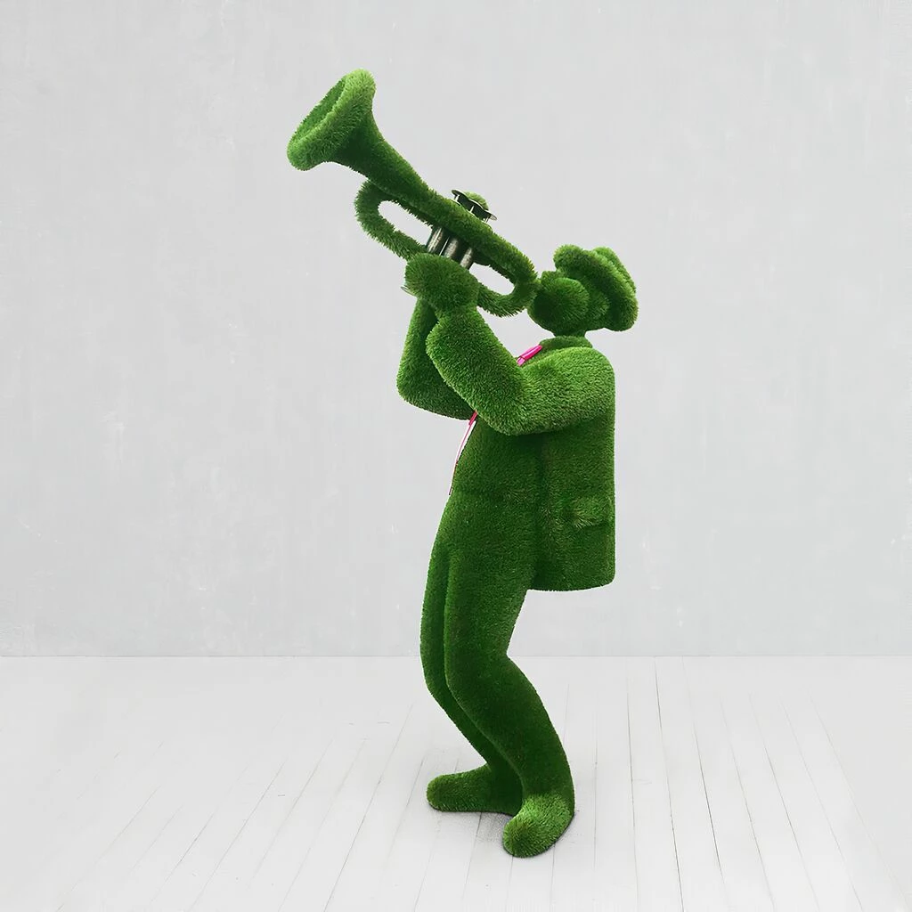 Trompetenspieler Topiary - Große Musiker Gartenfigur - Peter 4 Trompetenspieler Topiary - Große Musiker Gartenfigur - Peter – Bild 2