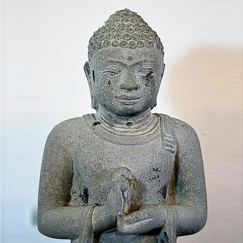 Unikat Buddha Statue Stehend Aus Stein 5 Unikat Buddha Statue Stehend Aus Stein – Bild 3