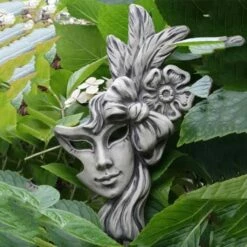 Venezianische Maske Aus Steinguss Inkl. Ständer - Marlene