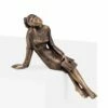 Verträumtes Mädchen Mit Buch - Gartenfigur Aus Bronze Oder Alu - Puella