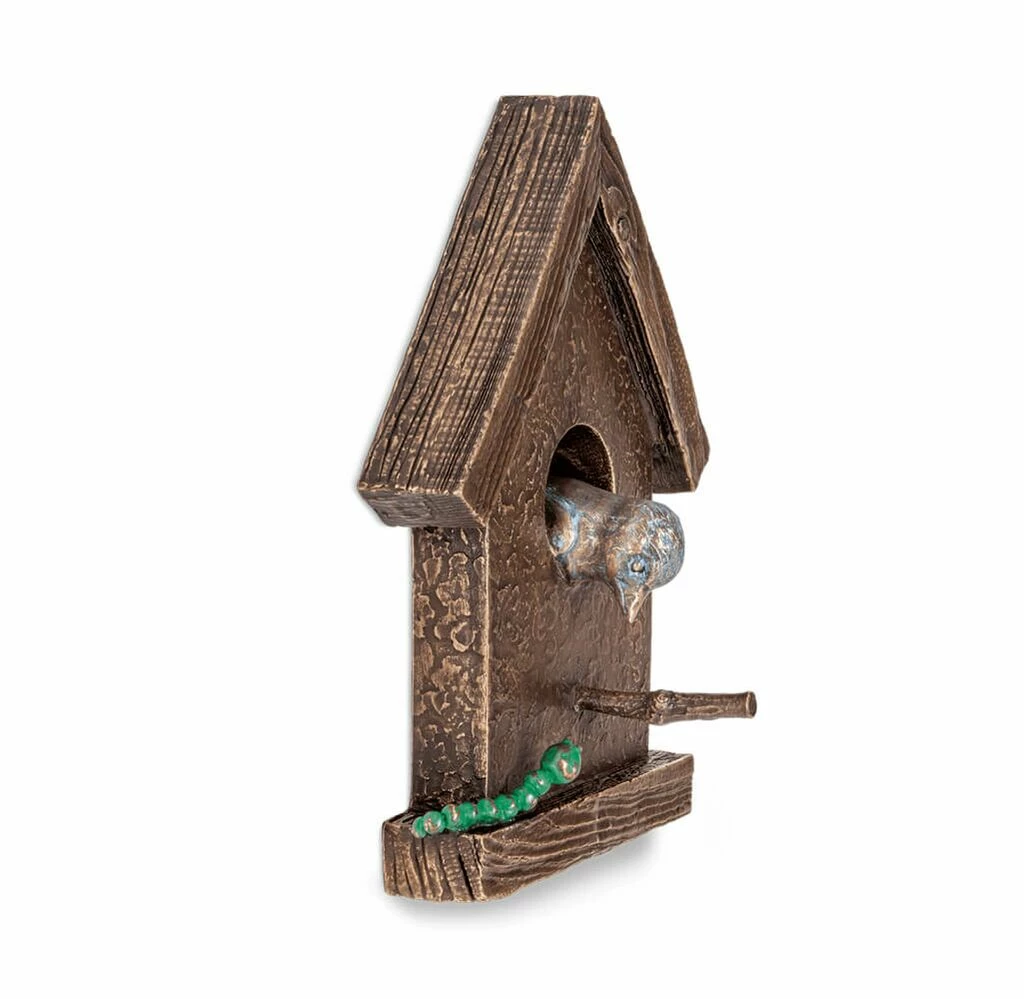 Vogelhaus Zur Wandbefestigung Aus Bronze - Vogelhaus 4 Vogelhaus Zur Wandbefestigung Aus Bronze - Vogelhaus – Bild 2