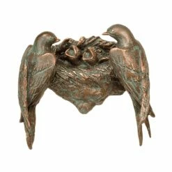 Vogelnest Aus Bronze Für Die Wand - Schwalben - Schwalbennest
