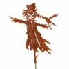 Vogelscheuche Mit Vogel Und Kürbiskopf - Rost Gartendeko - Vogelscheuche Jack -Outlet GARTENTRAUM Store vogelscheuche mit vogel und kuerbiskopf rost gartendeko vogelscheuche jack