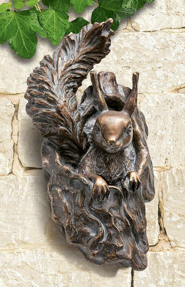 Wand Bronzeskulptur Eichhörnchen Mit Kobel - Hörnchen Mit Nest 4 Wand Bronzeskulptur Eichhörnchen Mit Kobel - Hörnchen Mit Nest – Bild 2