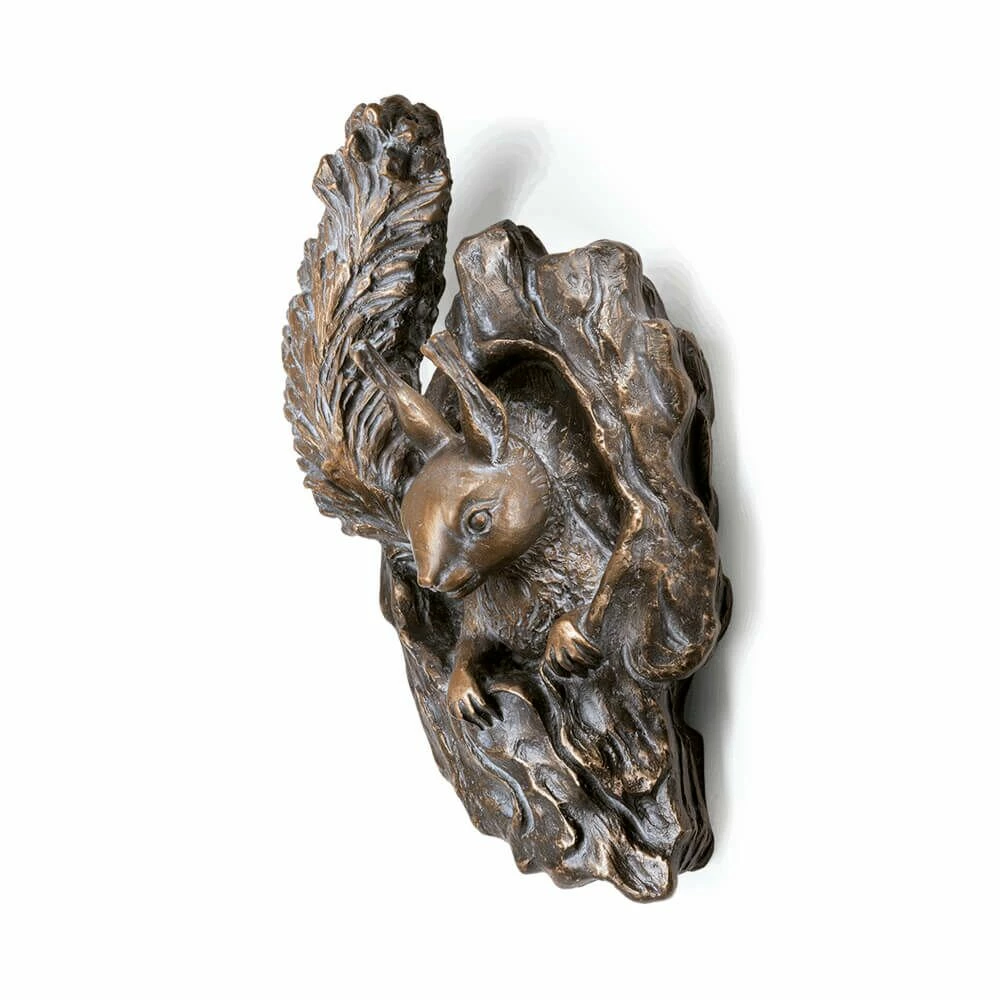 Wand Bronzeskulptur Eichhörnchen Mit Kobel - Hörnchen Mit Nest 5 Wand Bronzeskulptur Eichhörnchen Mit Kobel - Hörnchen Mit Nest – Bild 3