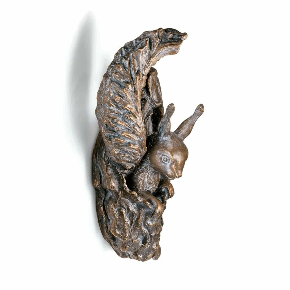 Wand Bronzeskulptur Eichhörnchen Mit Kobel - Hörnchen Mit Nest 6 Wand Bronzeskulptur Eichhörnchen Mit Kobel - Hörnchen Mit Nest – Bild 4