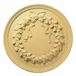 Wand Relief Mit Girlande Aus Steinguss - Feston