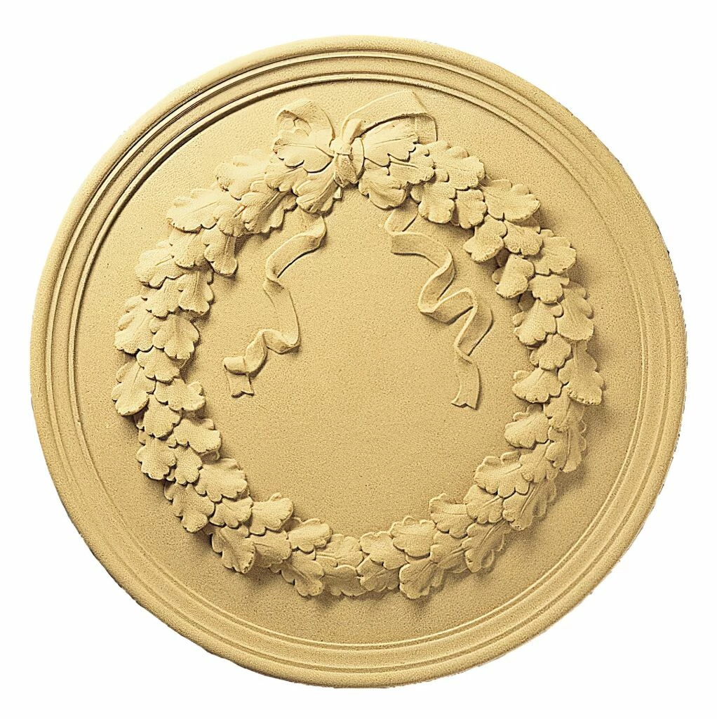 Wand Relief Mit Girlande Aus Steinguss - Feston 3 Wand Relief Mit Girlande Aus Steinguss - Feston