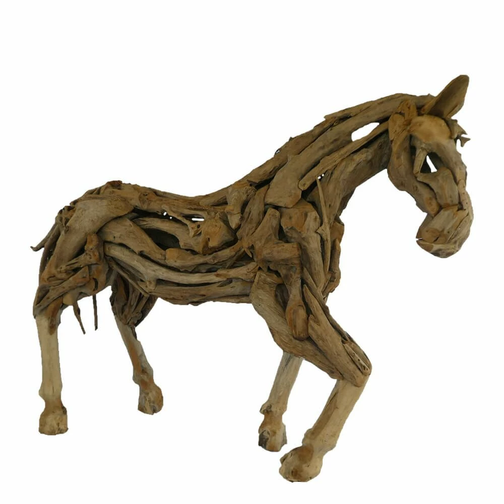 Wetterbeständige Garten Skulptur Aus Teak - Pferd - Arissa 4 Wetterbeständige Garten Skulptur Aus Teak - Pferd - Arissa – Bild 2