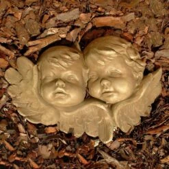 Wetterfestes Wandrelief Aus Steinguss - Engelsgesichter - Irakles