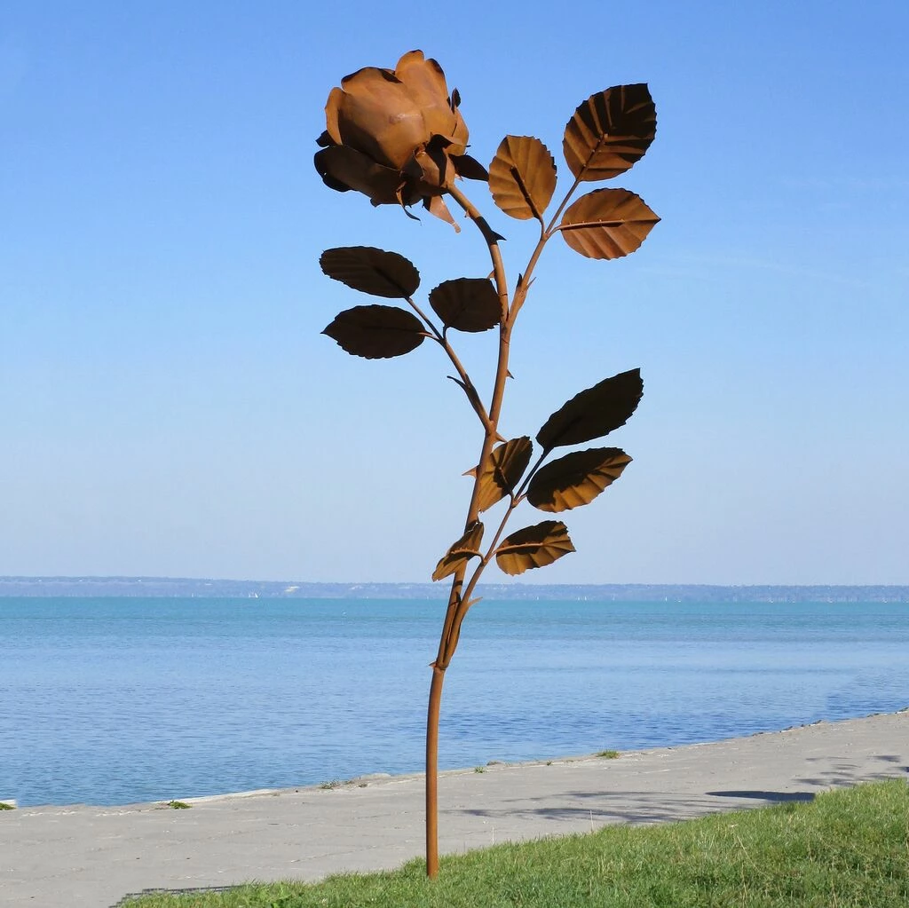 XXL Gartenrose Aus Stahl Mit Details Aus Handarbeit - Rosera 6 XXL Gartenrose Aus Stahl Mit Details Aus Handarbeit - Rosera – Bild 4